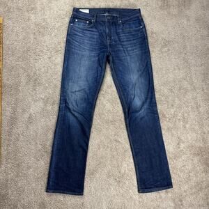 Tall Banana Republic Jeans Mens 34/36 Blue Slim Stretch Denim Athletic Dark Wash